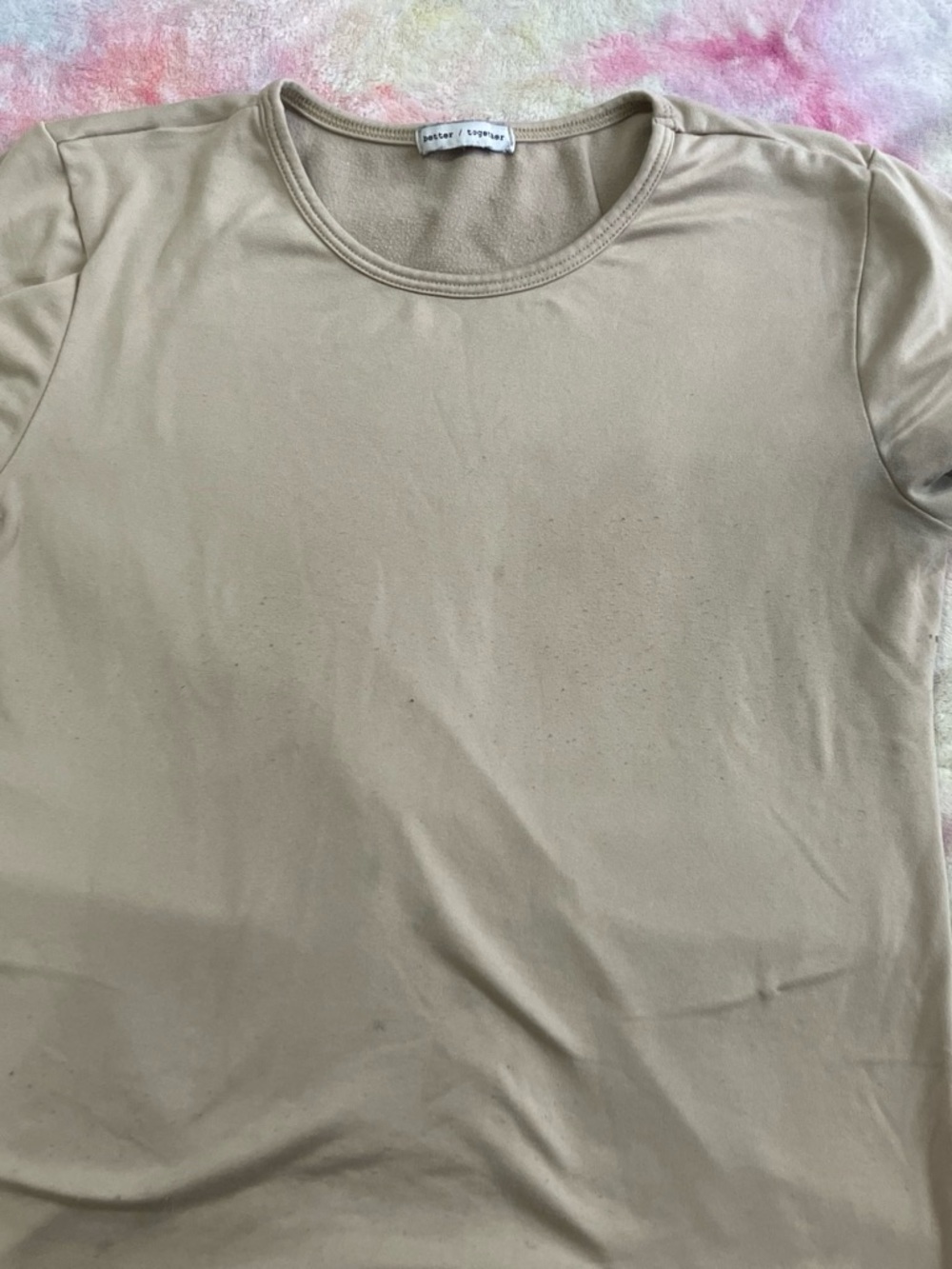 Minimalist Crew Neck Men’s Shirt - Beige